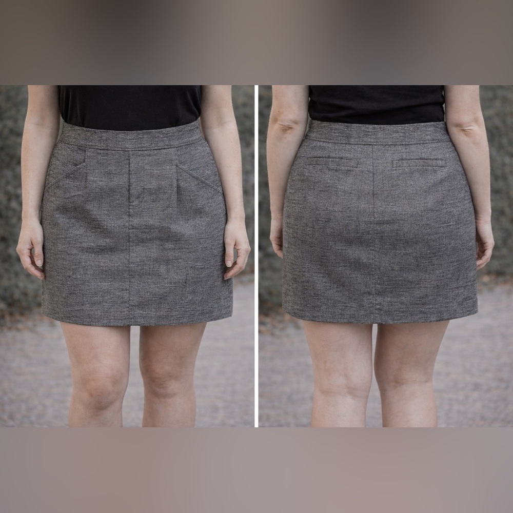 Ann Taylor linen blend mini skirt with pockets